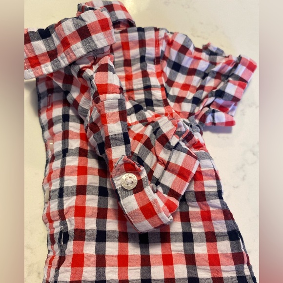 JANIE AND JACK baby boy plaid romper. Size 0-3 months - Picture 3 of 6